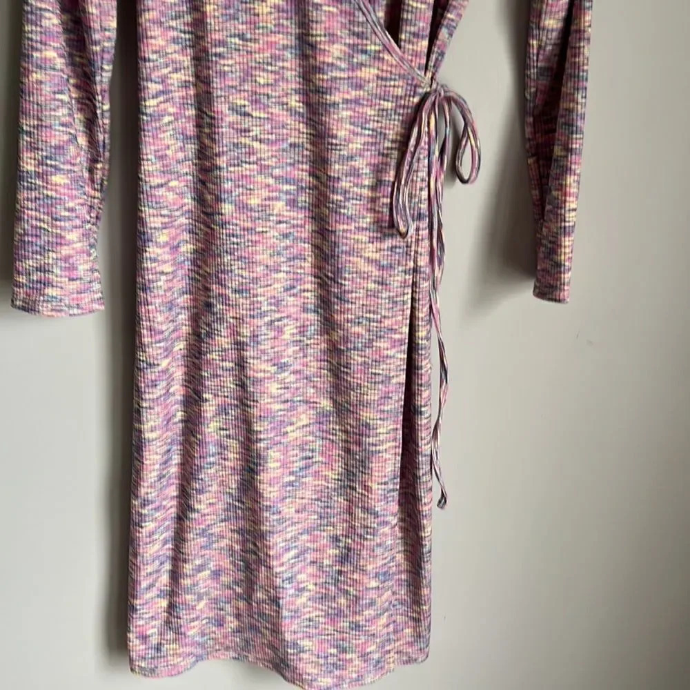 Lisa Says Gah Lucille Long Sleeve Wrap Midi Dress in Berry - Picture 6 of 13